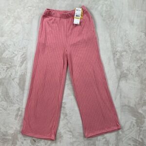 Roxy Girl Mauve Glow Ribbed Wide Leg Pants Kids Size M 8-10 NWT RSFHC13S-689